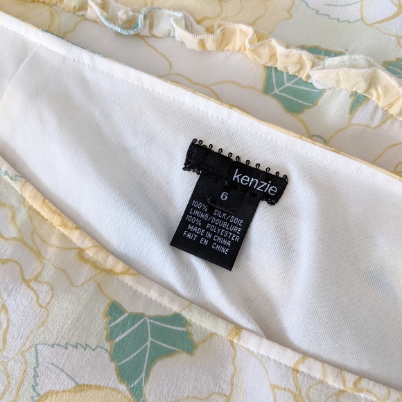 Kenzie Silk Skirt With Yellow Roses - Picture 6 of 6